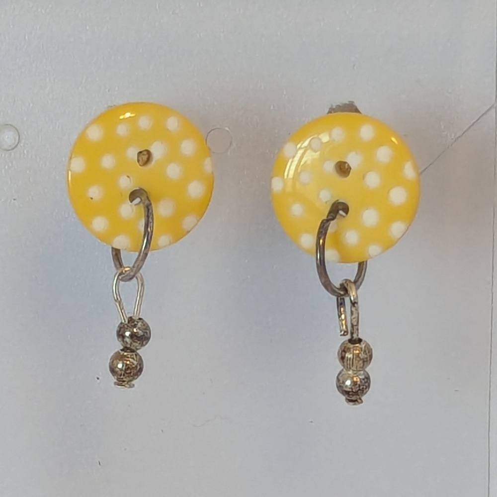 Set Of Seven Button Earrings